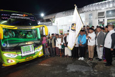 Diiringi Gema Talbiyah, Plt Wali Kota Batu Lepas Keberangkatan 226 Jemaah Haji