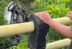 Hindari Benturan dengan Motor, Daihatsu Xenia Oleng dan Jatuh dari Jembatan di Benjeng Gresik
