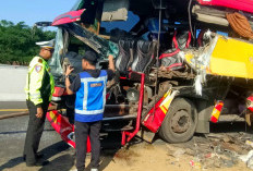 Bus Nusa Bali Hantam Truk di Tol Gempas, 12 Penumpang Luka-Luka