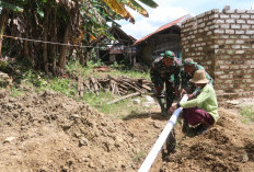 TMMD ke-127 Perkuat Sanitasi Desa, TNI dan Warga Pasang Saluran Septic Tank