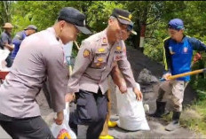 Ratusan Bronjong Dipasang di Jalur Longsor Tempursari-Pronojiwo Lumajang