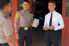 Bangun Kedekatan dengan Pelajar, Taruna Akpol Sosialisasikan Call Center 110 di Kota Kediri