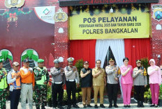 Kapolres Bersama Bupati Bangkalan Sambangi Pos Pam dan Pos Yan Nataru, Beri Motivasi Semangat Personel