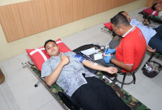 Peduli Sosial, Polres Kediri dan Masyarakat Gelar Donor Darah di Bulan Ramadan