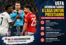 UEFA Jatuhkan Sanksi 6 Laga untuk Prestianni Usai Insiden dengan Vinícius Jr