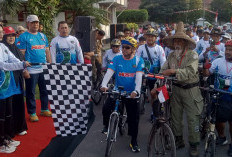 Ribuan Pegowes Nusantara Meriahkan Jamnas 2 MGS, Mbak Wali Lepas Peserta dari Balai Kota Kediri