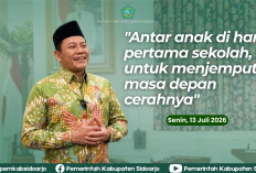 Hari Pertama Sekolah, Bupati Subandi Apresiasi Guru dan Wali Murid
