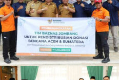 Salurkan Rp1,1 Miliar, Tim BAZNAS Jombang Bertolak ke Sumatera dan Aceh Dilepas Bupati Warsubi