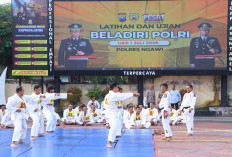 Polres Ngawi Gelar Ujian Beladiri Polri untuk Persyaratan Kenaikan Pangkat