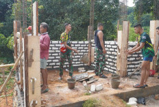 TMMD 127 Bangun MWK Masjid Baiturrahman, Cor Dinding Vertikal Dikebut