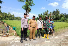 Polsek Tempursari Hadiri Peletakan Batu Pertama RJIT di Tempursari, Ajak Petani Jaga Kamtibmas