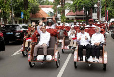 Sasar Kawasan Wisata, 200 Becak Listrik Bantuan Presiden Prabowo Tiba di Surabaya