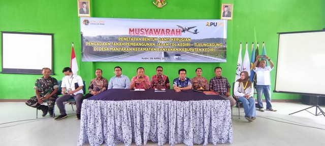 Pembangunan Tol Kediri -Tulungagung, Kantor BPN Kabupaten Kediri Gelar Musyawarah Pengadaan Tanah