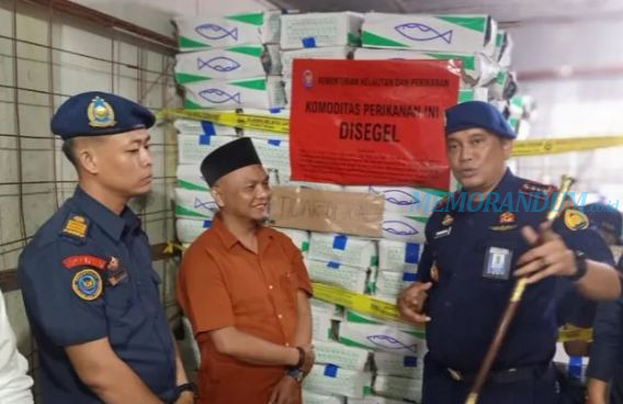 Kementerian Kelautan dan Perikanan Segel 11,3 Ton Ikan Impor di Palembang