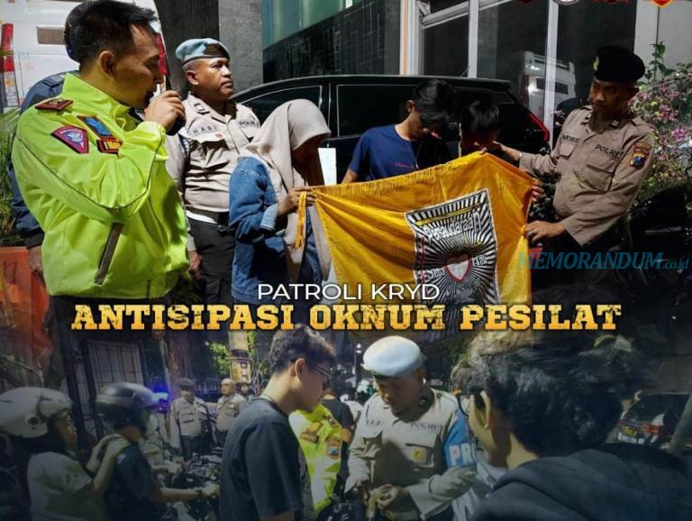 Polsek Tegalsari Patroli KRYD Amankan Atribut PSHT