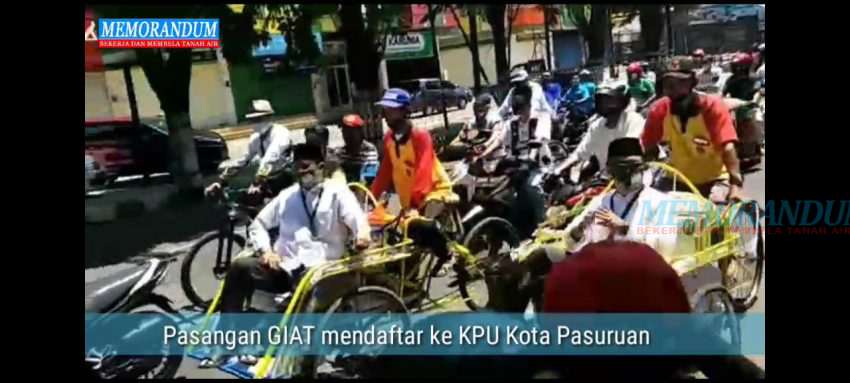 Video : Pasangan GIAT Daftar ke KPU Kota Pasuruan