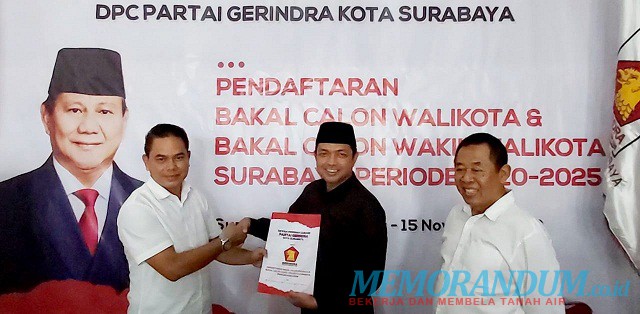 Hari Ini Gerindra Tutup Pendaftaran Cawali, Biaya Politik Ditanggung Calon Sendiri