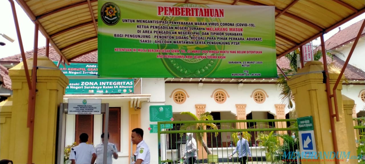 PN Surabaya Terapkan Ini untuk Antisipasi Covid-19