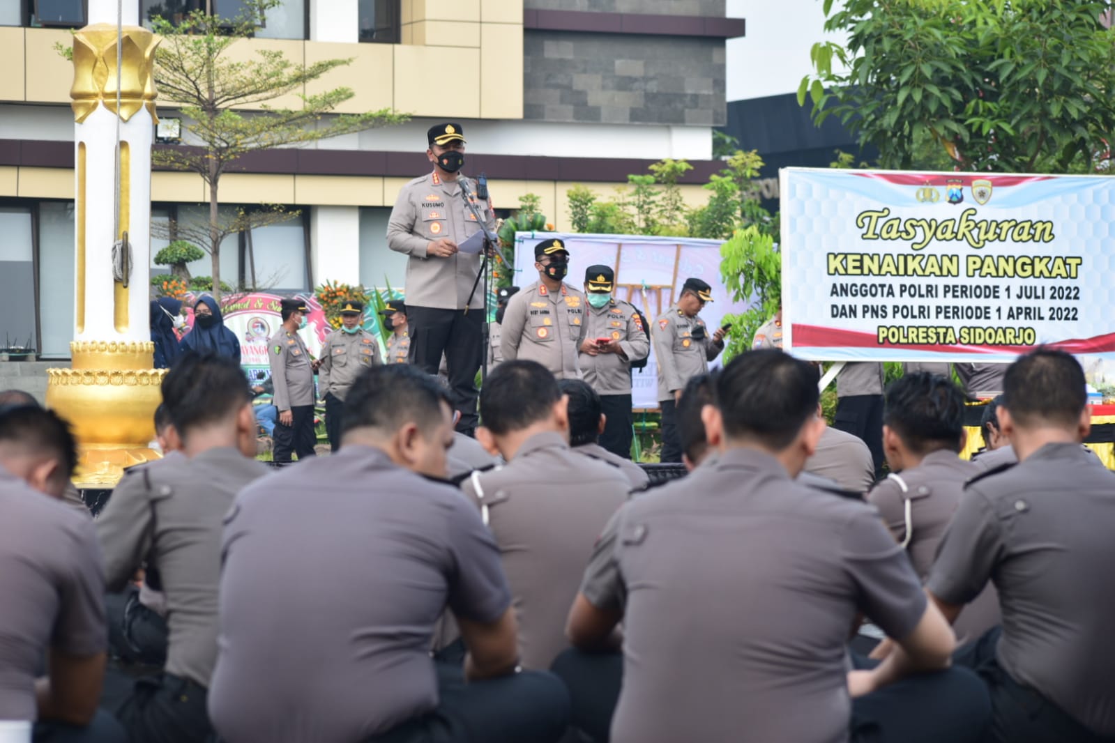 81 Anggota Polresta Sidoarjo Naik Pangkat