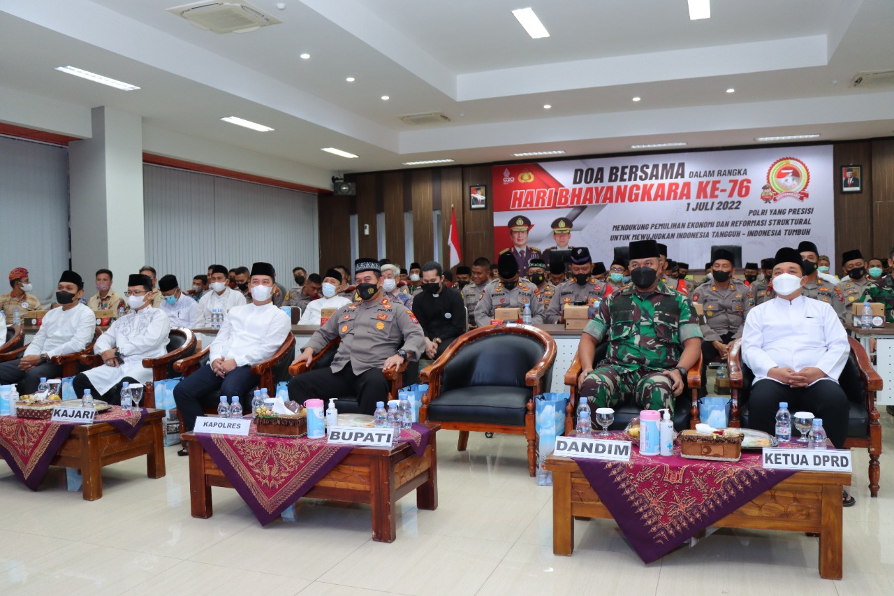 Hari Bhayangkara, Polres Gresik Gelar Doa Lintas Agama untuk Indonesia yang Lebih Baik