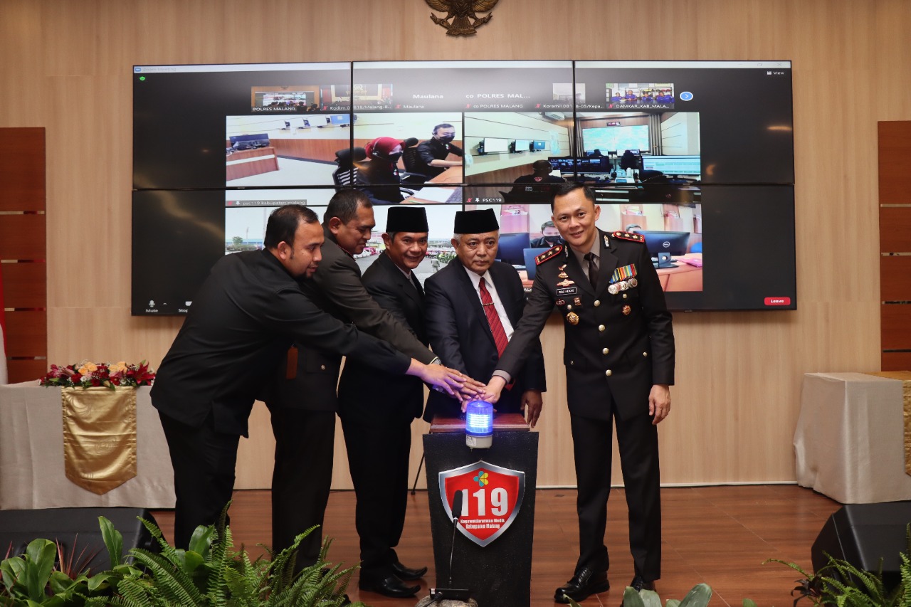 Bertepatan Hari Bhayangkara ke-76, Forkopimda Kabupaten Malang Launching PSC 119