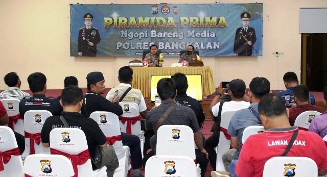 Forum Ngopi Bareng, AKBP Wiwit Ajak Insan Pers Pererat Kemitraan dengan Polres Bangkalan