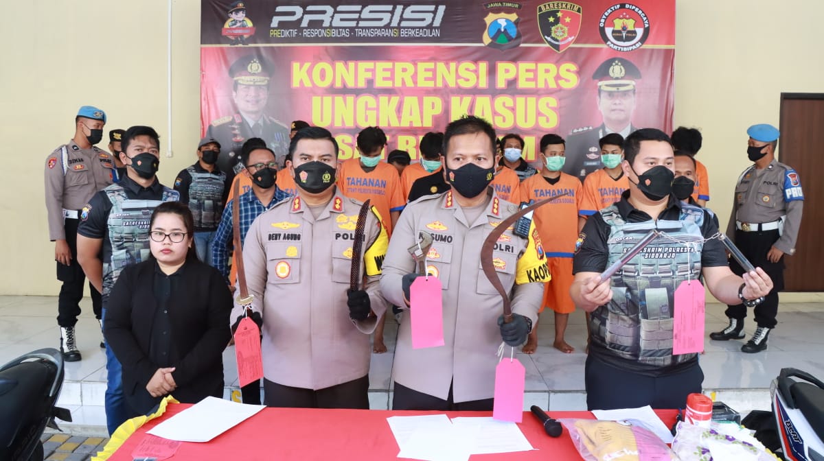 Polresta Sidoarjo Rilis Pengeroyokan Pesilat