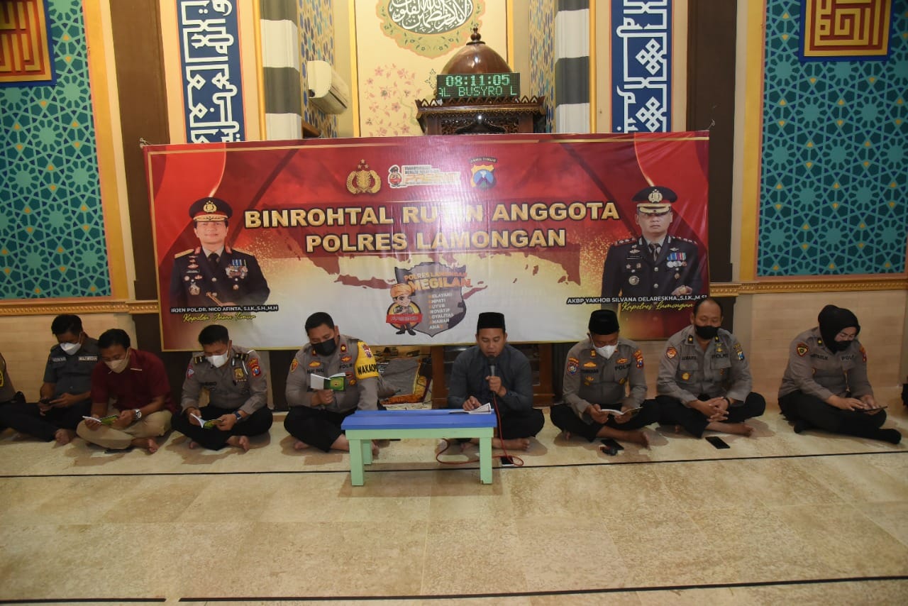 Gembleng Anggota Lebih Humanis, Polres Lamongan Rutin Gelar Binrohtal