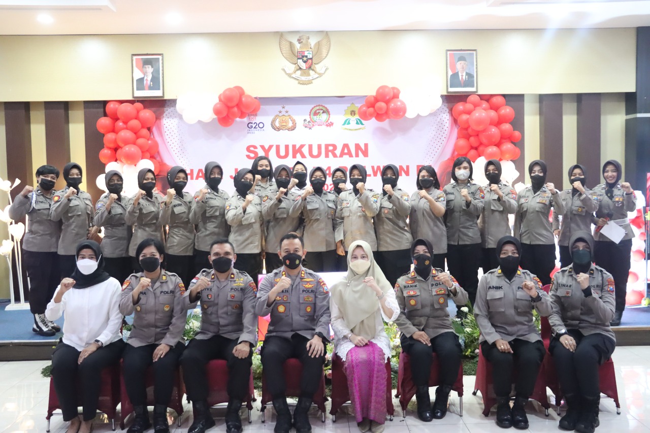 HUT ke-74 Polwan, Polres Blitar Gelar Syukuran