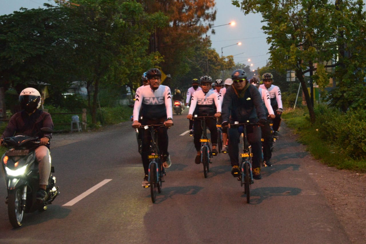 Polresta Sidoarjo Gowes Jalin Soliditas Anggota dan Kepedulian