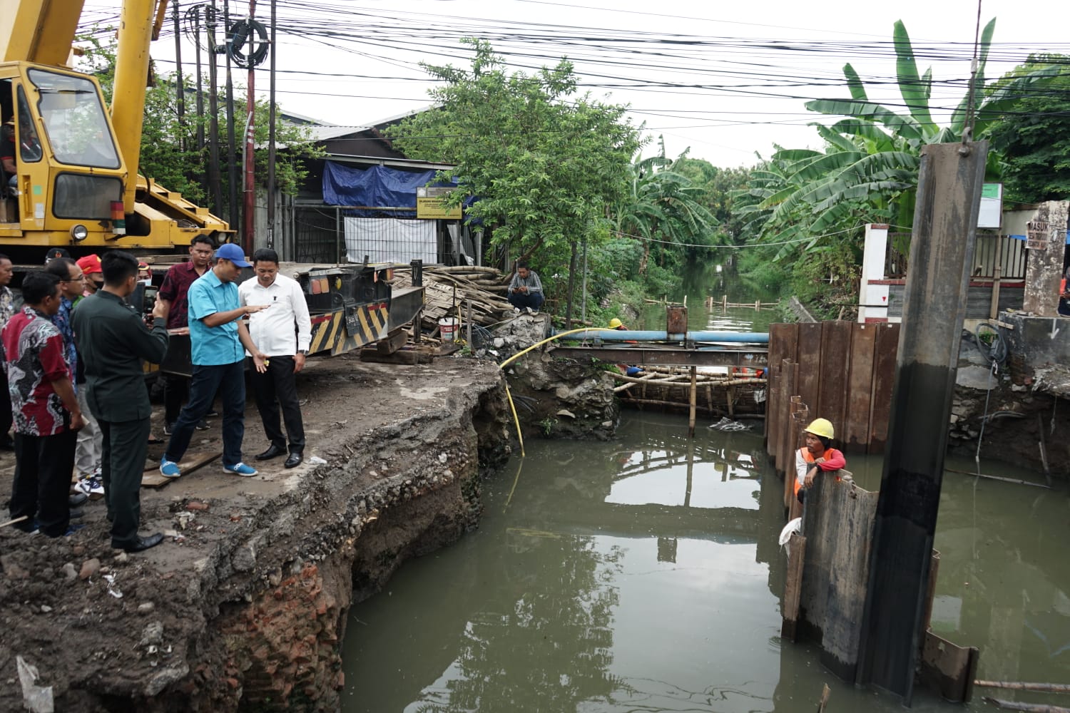 Wabup Sidoarjo Sidak Proyek Jembatan Cantel