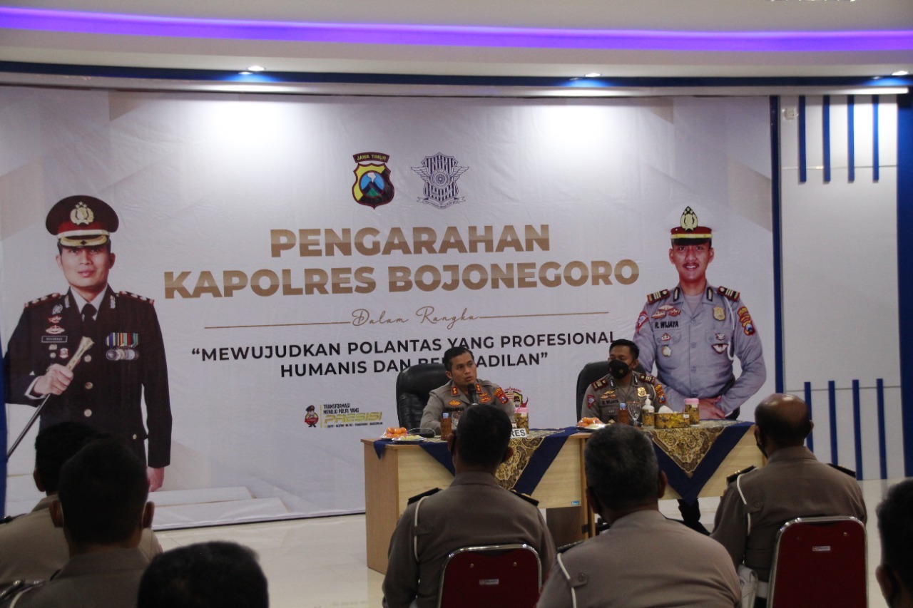 Kapolres Bojonegoro Beri Arahan Personel Satlantas Optimalkan Electronic Traffic Law Enforcement