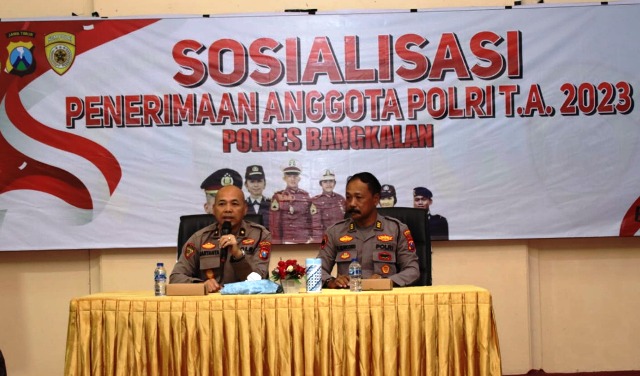 Polres Bangkalan Gelar Sosialisasi Rekrutment Anggota Polri 2023