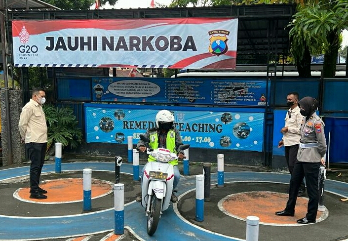 Gagal Uji SIM, Satlantas Polresta Malang Kota Layani Remedi