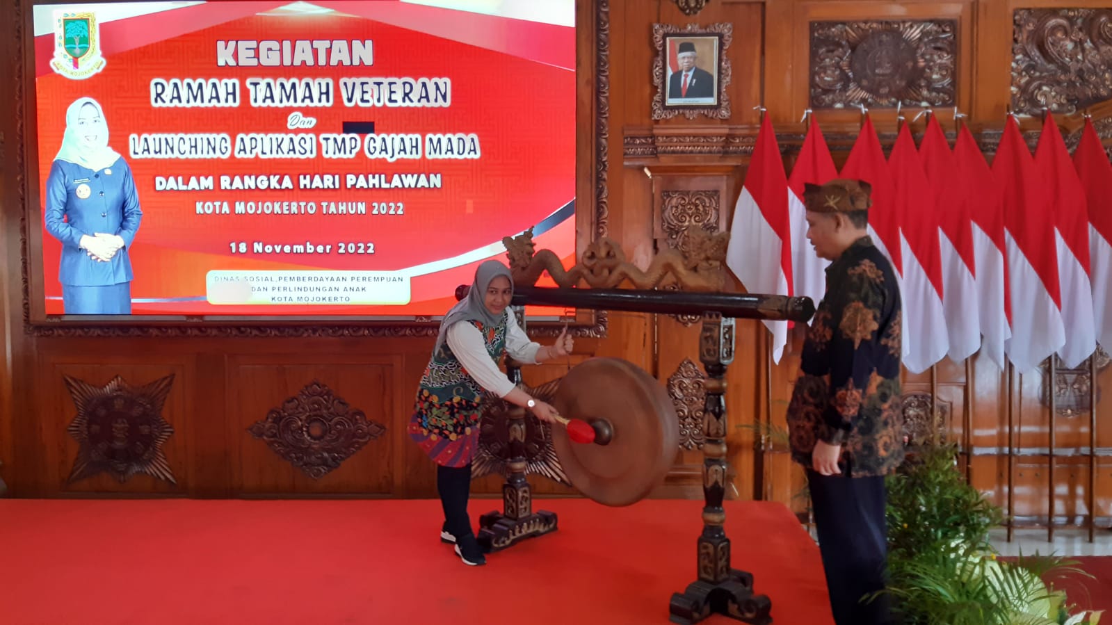 Silaturahmi dengan LVRI, Wali Kota Mojokerto Launching Aplikasi TMP Gajah Mada