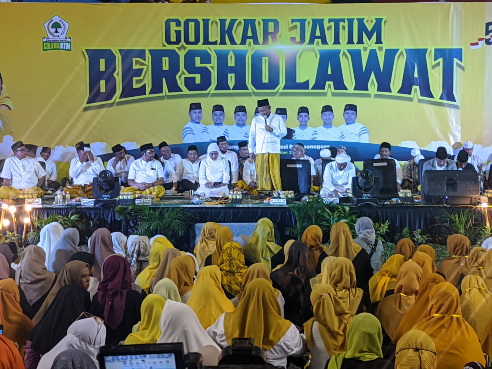 Ribuan Jemaah Bersholawat di Peringatan HUT Ke-58 Partai Golkar