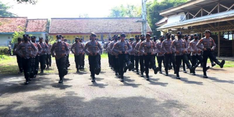 Songsong Pilkades Serentak Tahap II, Polres Bangkalan Rutin Pelatihan Dalmas