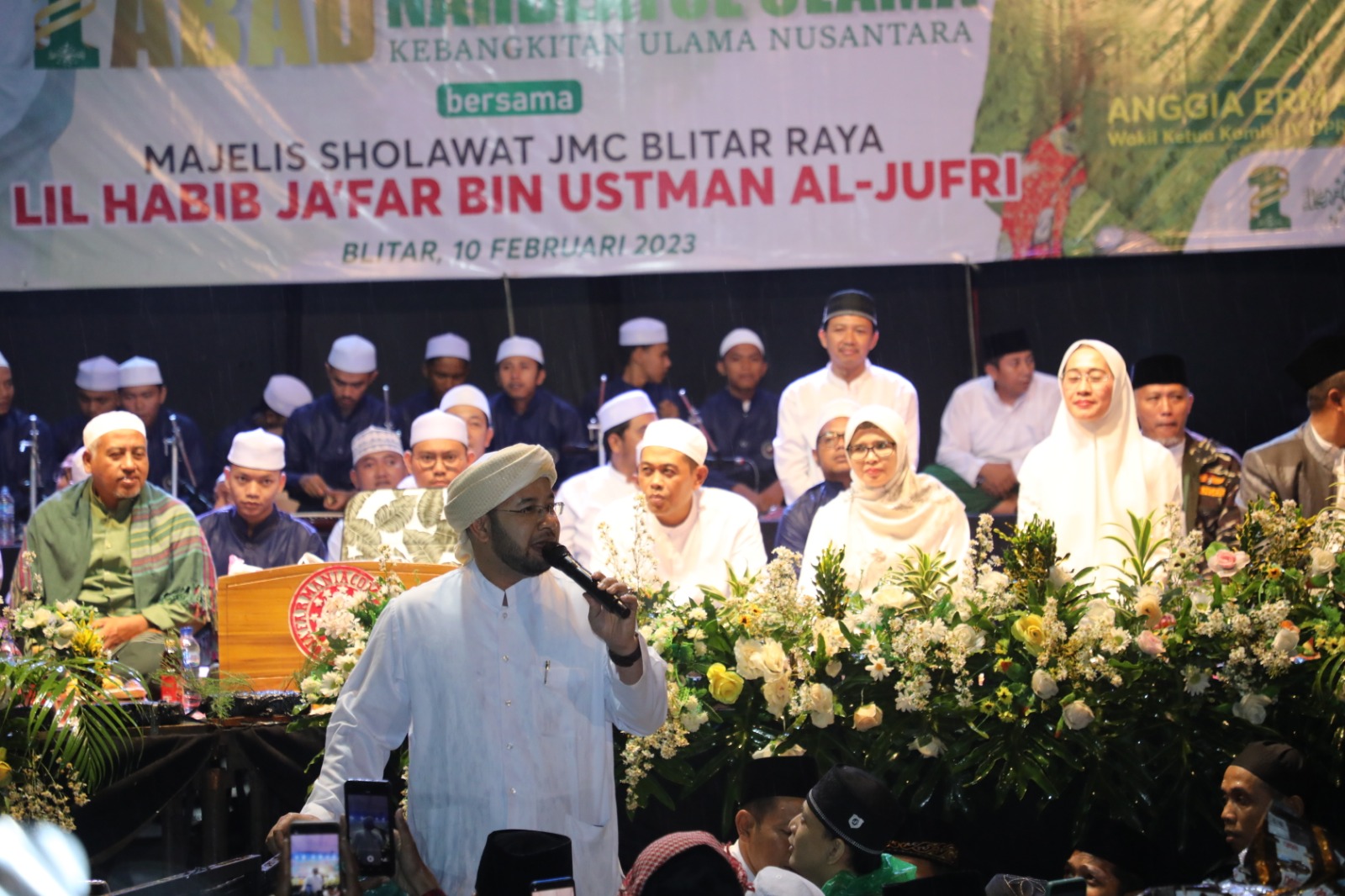 Peringati Satu Abad NU, Bupati Blitar Bersholawat Bareng Habib Ja’far Bin Ustman Al-Jufri