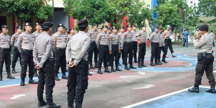 Pilkades Serentak Jilid II, Polres Bangkalan Fokus Latihan Dalmas Lanjutan