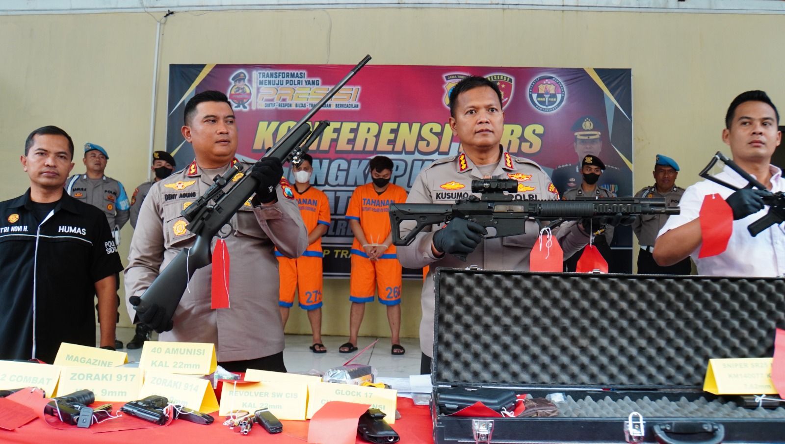 Sindikat Senpi Ilegal Digulung Polresta Sidoarjo