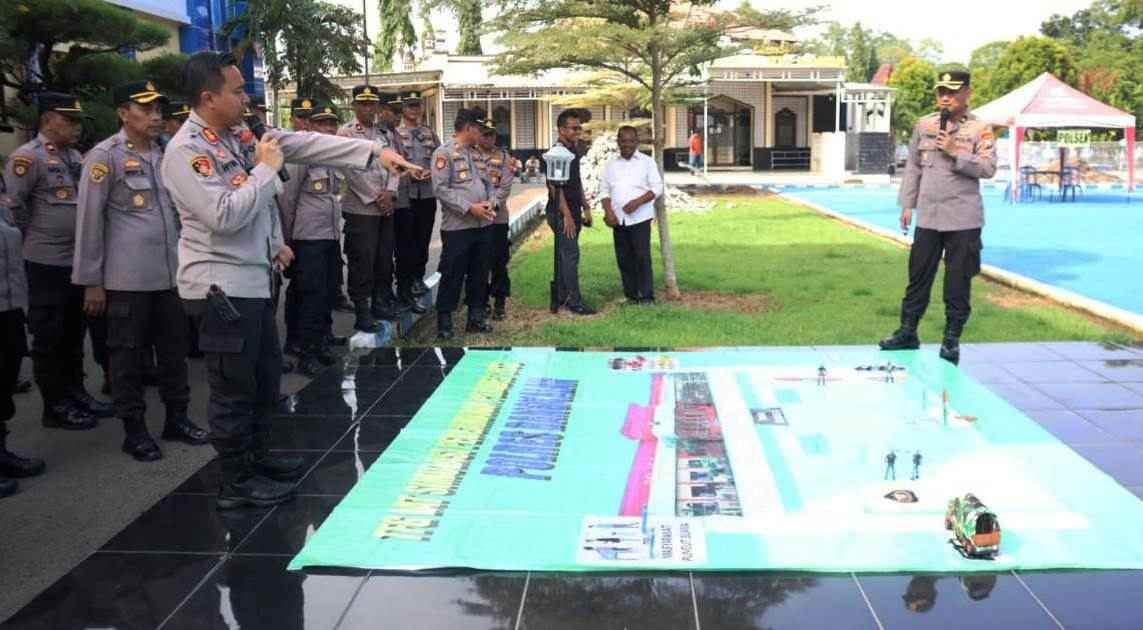Polres Bangkalan Gelar Simulasi PAM Pilkades Serentak