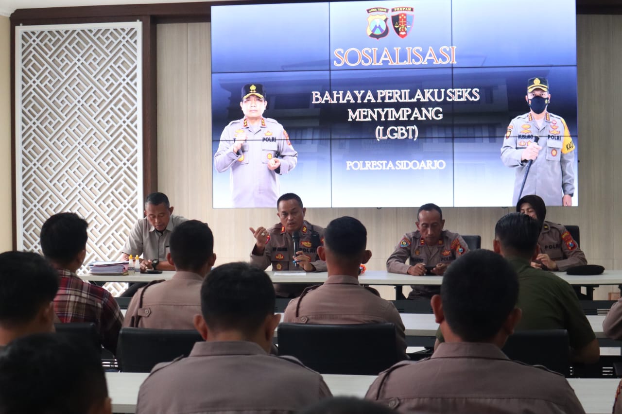 Propam Polresta Sidoarjo Sosialisasi Bahaya LGBT