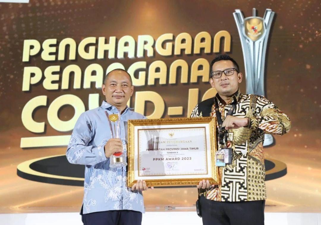 Sukses Kendalikan Pandemi Covid-19, Pemprov Jatim Terima PPKM Award 2023