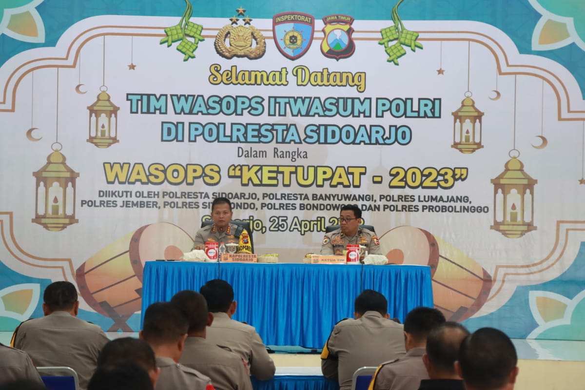 Tim Wasops Itwasum Polri Cek Pelaksanaan Operasi Ketupat di Sidoarjo