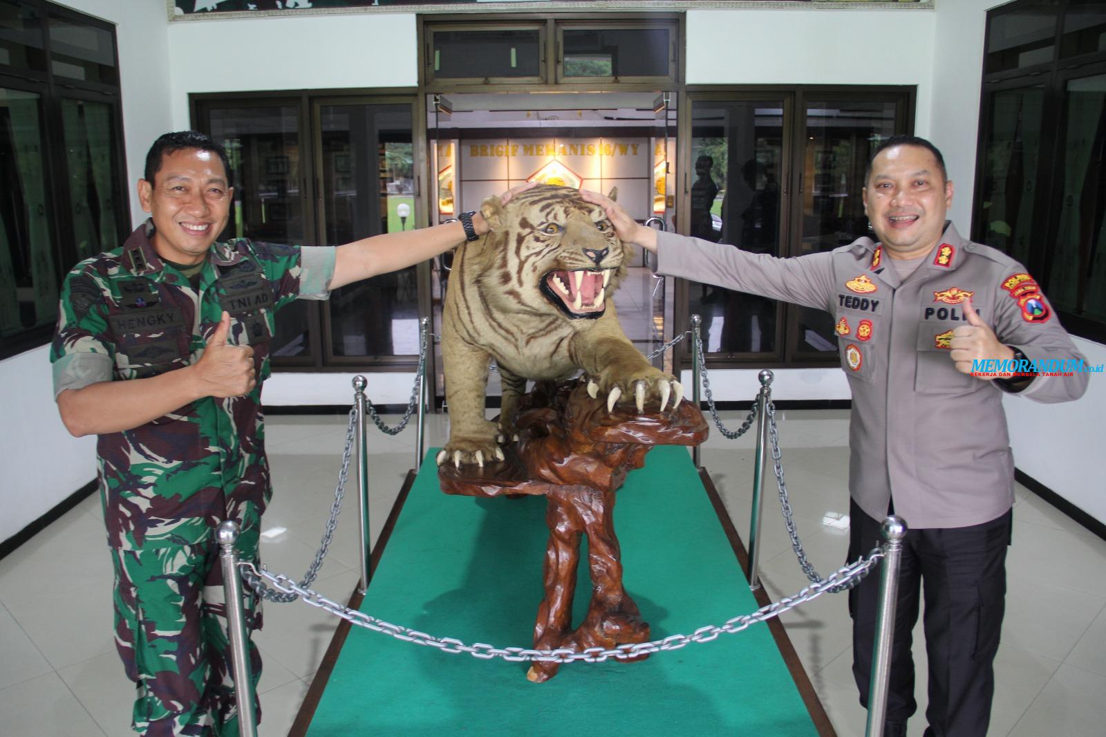 Perkuat Sinergi TNI-Polri, Kapolres Kediri Kota Kunjungi Markas Brigif 16 Wirayudha