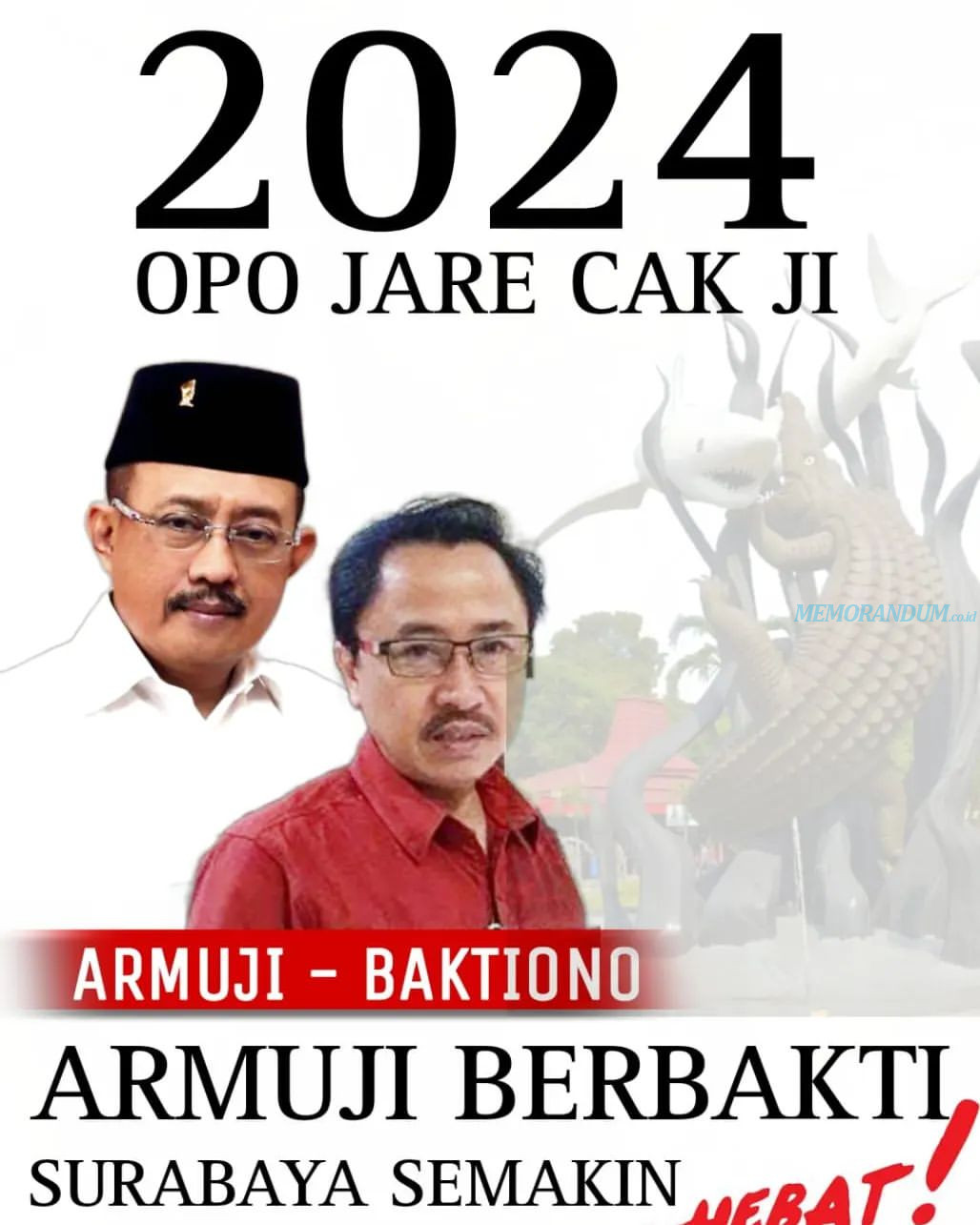 Beredar Poster Paslon Armuji Dan Baktiono, Wasek DPC PDIP Surabaya : Hoax !!