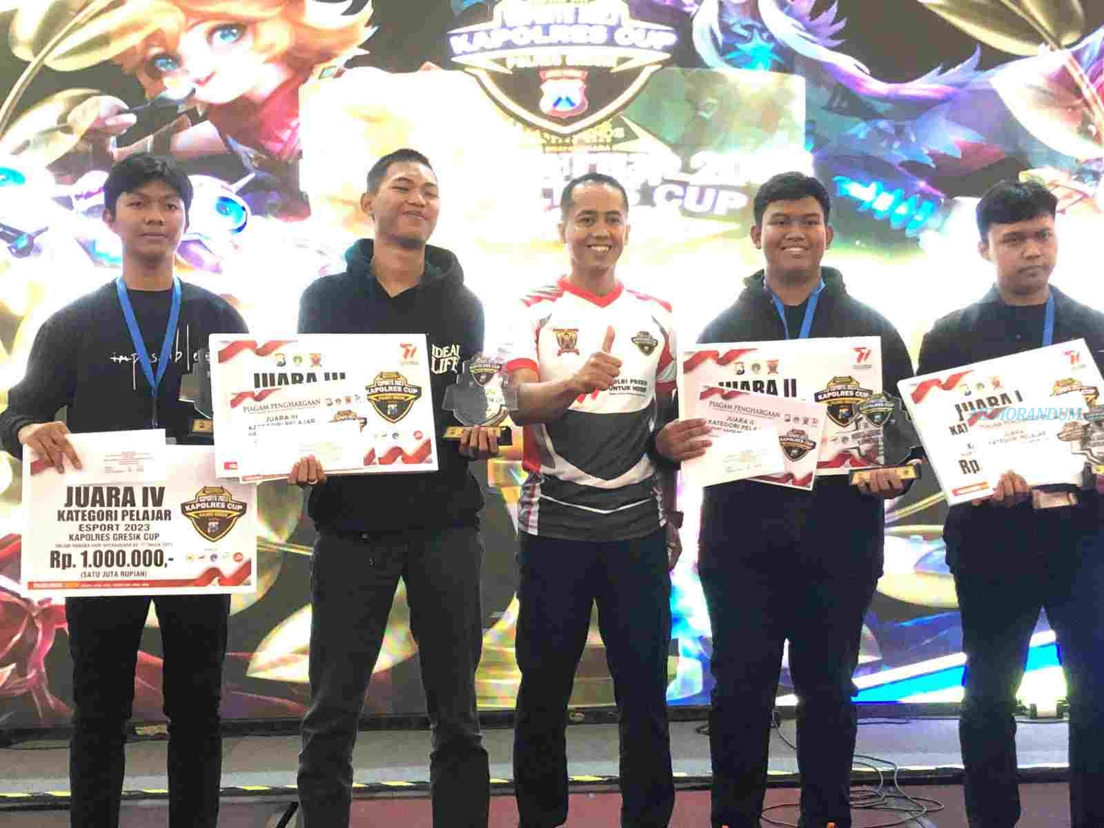 Jaring Bibit Atlet Berbakat, Polres Gresik Sukses Gelar Turnamen E-Sports Kapolres Cup 2023