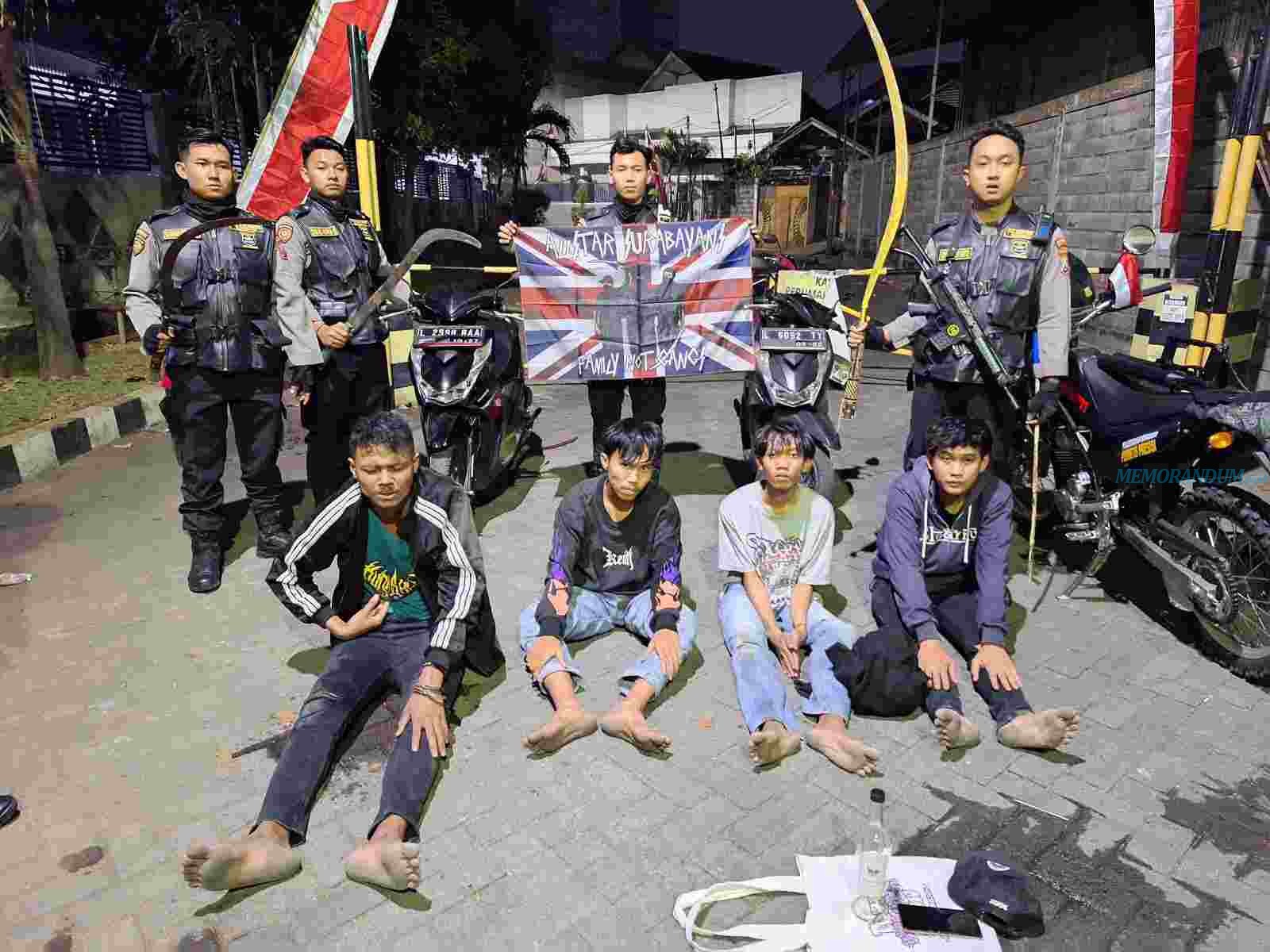 Polisi Amankan 4 Pemuda Anggota All Star Surabaya Family Not Gang 