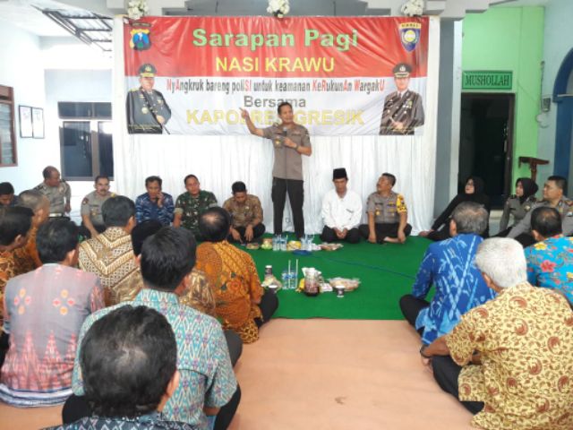 Program Nasi Krawu, Kapolres Ajak Jaga Kamtibmas dan Jaring Aspirasi 