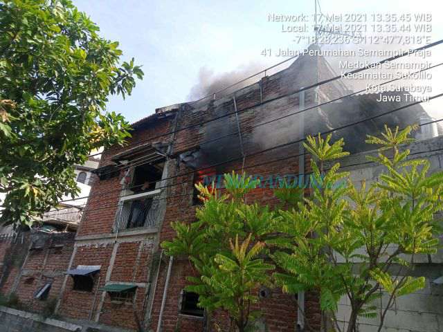 Rumah di Sukolilo Terbakar, Penyebabnya Masih Diselidiki